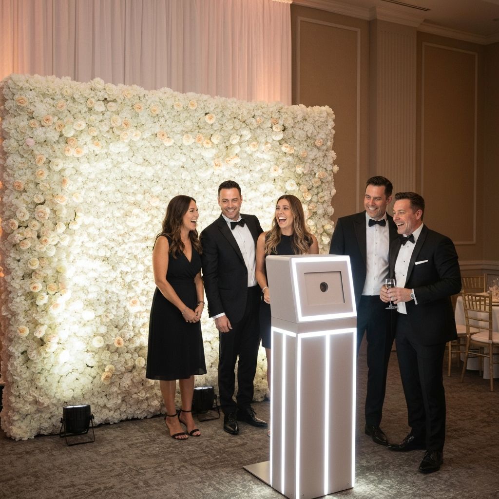 Insta Pix Booth setup at an elegant event