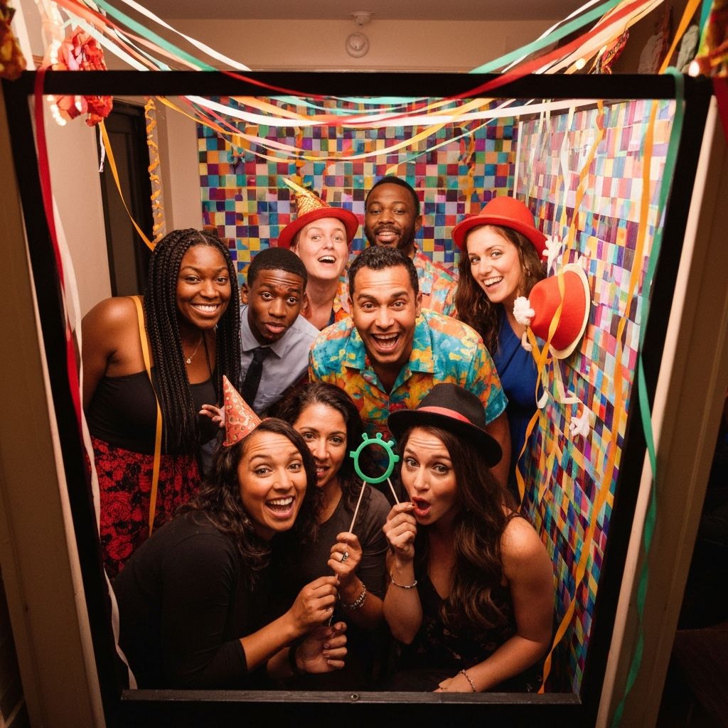 Birthday party photo booth
