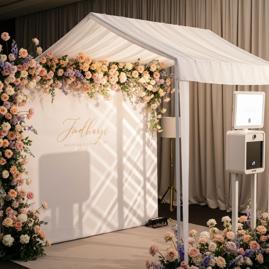 Premium wedding photo booth setup