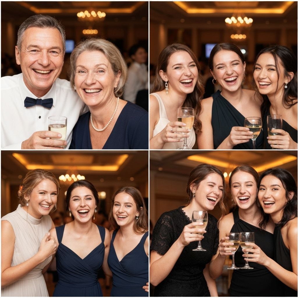 Wedding reception guests